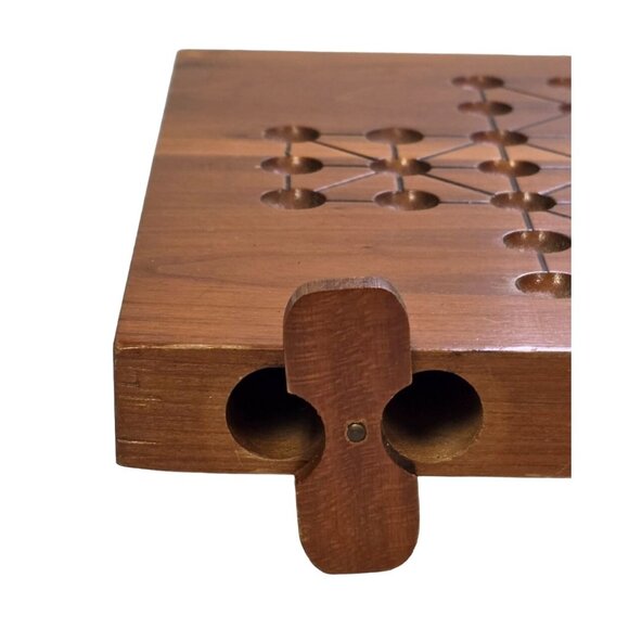 Vtg Berea College Kentucky Handcrafted Wooden Chinese Checkers Board Game 8x8 - Picture 9 of 12